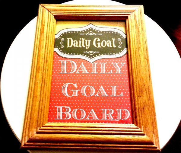 Daily goal board craft