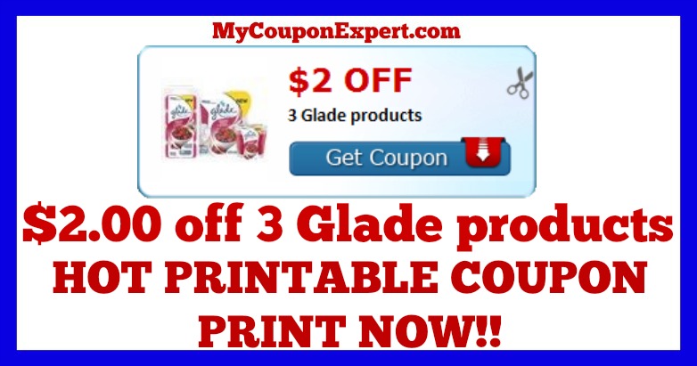 Check This Coupon Out Print NOW $2 00 off 3 Glade products