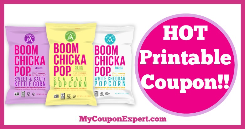 Hot Printable Coupon for BOOMCHICKAPOP Popcorn