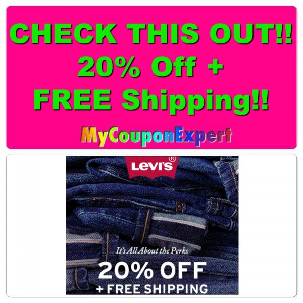 OH EM GEE!! 20% Off from Levi's + FREE 