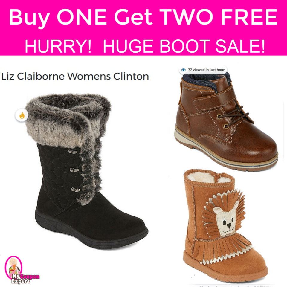 jcp buy one get two free boots