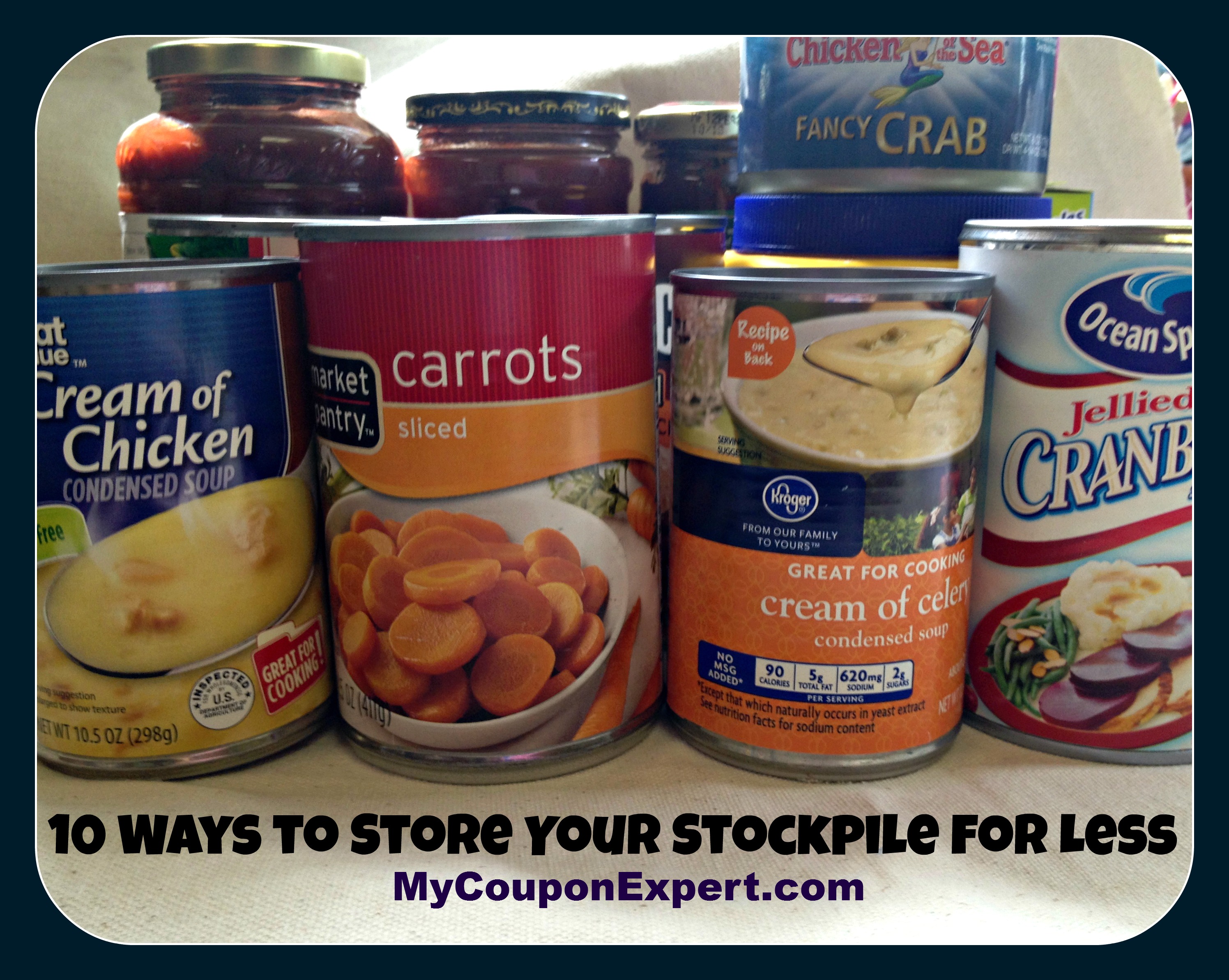 Repurposing Series:  10 ways to store your stockpile for less