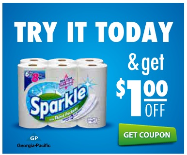 HIGH VALUE $1.00/1 Sparkle Paper Towel Coupon!!   Grab it!
