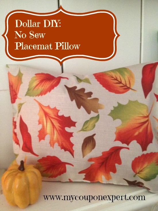 No Sew Placemat Pillow by My Coupon Expert