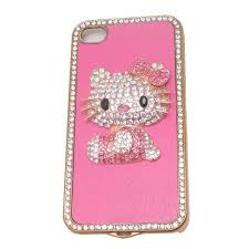Pink Leather and Rhinestones Hello Kitty iPhone Case Only $2.43 Shipped