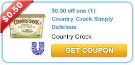 New Printable Coupons, Country Crock, Game Coupons, Toy Coupons, and More