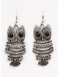Silver Vintage Owl Earrings Only $0.99 Shipped
