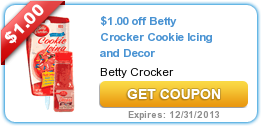 $1.00 Off Betty Crocker Cookie Icing and Decor Coupon