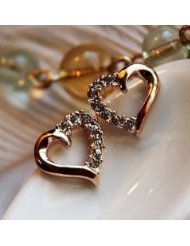 Gold Plated Heart Shaped Earrings Only $1.35 Shipped
