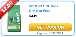 $2.00 Off Iams Dry Dog Food Coupon