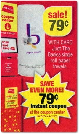 Free Just the Basics Single Roll Paper Towel at CVS Until 11/9