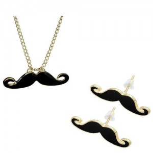 mustache-jewlery-set