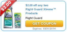 New Printable Coupons: Right Guard, Dove, Degree, and More