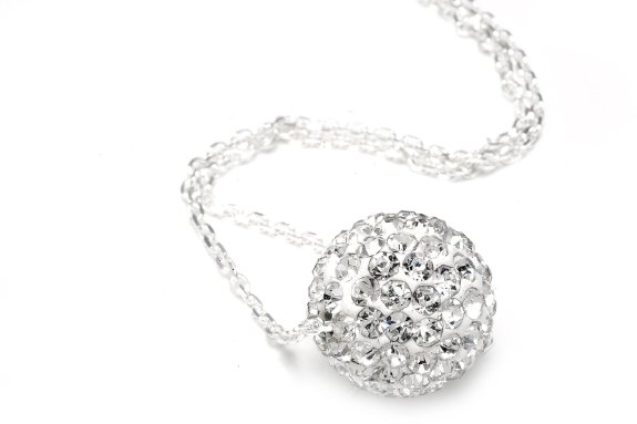 Crystals Ball Pendant Necklace Only $6.96 Shipped