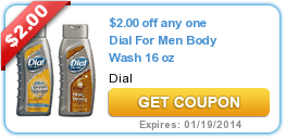 $2.00 off any one Dial For Men Body Wash 16 oz Coupon
