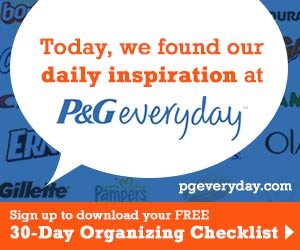 Free 30 Day Organizing Checklist from P&G