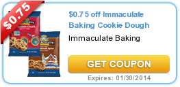 $0.75 Off Immaculate Baking Cookie Dough Coupon HOT DEAL!