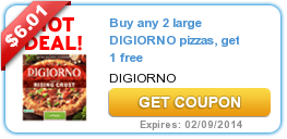 Hot Printable Coupon: Buy Any 2 Large DiGiorno Pizzas, Get 1 Free