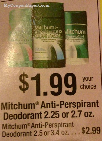 Free Mitchum Deodorant at Publix Until 1/17