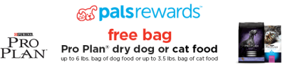 FREE Bag of Purina Pro Plan Dog or Cat Food