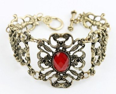 Bronze and Red Vintage Bracelet Only $1.99 Shipped