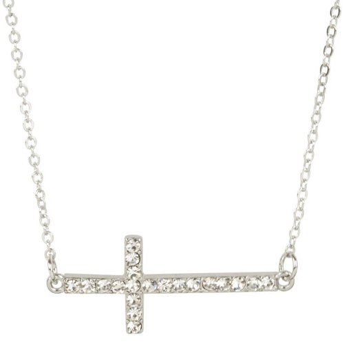 Silver Sideways Cross Necklace Only $8.99 – 64% Savings