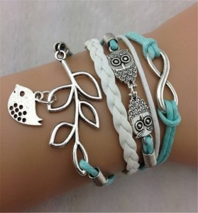 white-and-teal-charm-bracelet