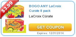 New Printable Coupon: BOGO ANY LaCroix Curate 8 Pack – MyCouponExpert.com