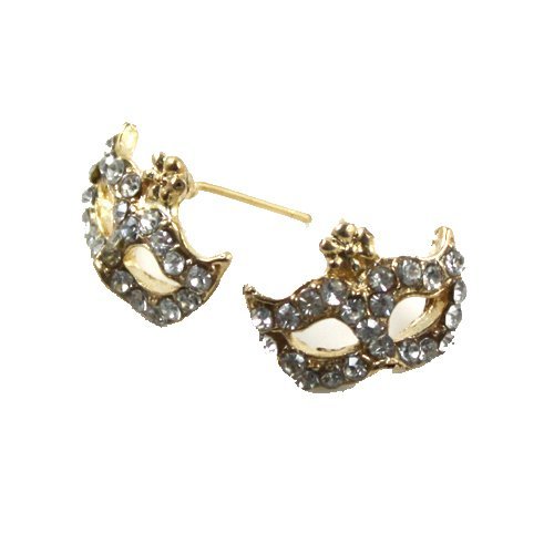 Rhinestone Party Mask Earrings Only $1.54 Shipped