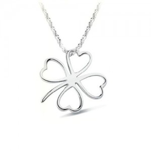 silver-four-leaf-clover-necklace