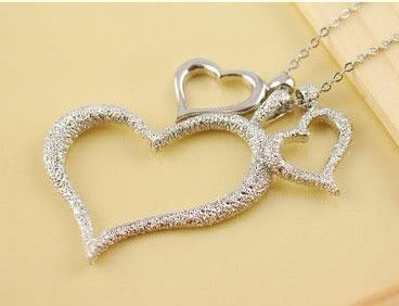 Silver Triple Heart Necklace Only $1.99 Shipped