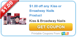 New Printable Coupon: $1.00 Off Any Kiss or Broadway Nails Product