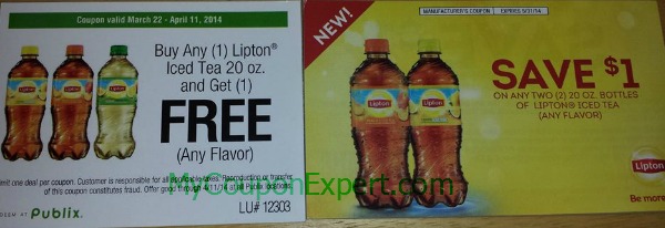 FREE Lipton Iced Tea 20 oz at Publix starting Saturday 3/22!!!