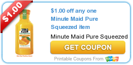 New Printable Coupon: $1.00 off any one Minute Maid Pure Squeezed item