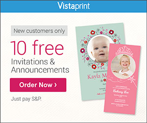 10 Free Invitations & Announcements from Vistaprint
