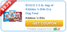 New Printable Coupon: BOGO 3.5 lb. bag of Kibbles ‘n Bits Dry Dog Food