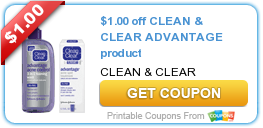 New Printable Coupon: $1.00 off CLEAN & CLEAR ADVANTAGE Product