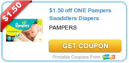 New Printable Coupon: $1.50 off ONE Pampers Swaddlers Diapers
