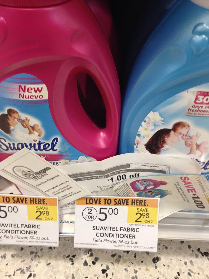 Suavitel Fabric Softener just $.50 at Publix!!!