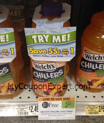 WOW!  Welch’s Chillers just $.70 per bottle!  HOT DEAL!!