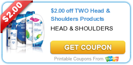 New Printable Coupon: $2.00 off TWO Head & Shoulders Products