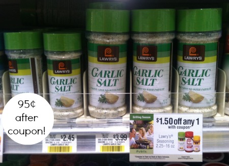 Lawry’s Garlic Salt Only $0.95 at Publix