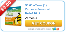 New Printable Coupon: $3.00 off one (1) Zarbee’s Seasonal Relief 10 ct