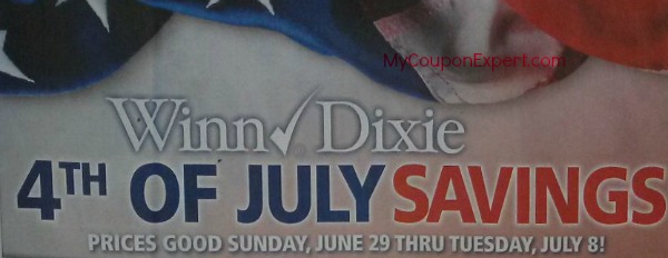Winn Dixie 4th of July Savings good through July 8th!