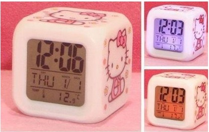 Hello Kitty Glow Clock with Thermometer just $5.34 including shipping!!