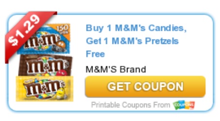 HURRY!  Its a B1G1 Free M&M Coupon!!!  LOOK!!