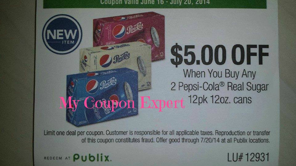 HOT DEAL on Pepsi Real Sugar at Publix
