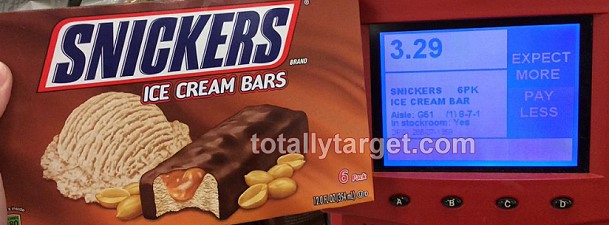 WOW!  Just $.29 for Mars, Snickers or Twix Ice Cream Bar 6 ct at Target!!