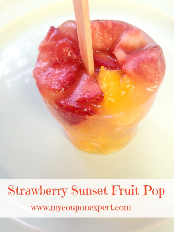 Frozen Family Fun: Strawberry Sunset Fruit Pop