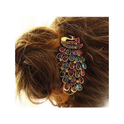 Vintage Peacock Hair Clip Only $1.69 Shipped